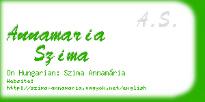 annamaria szima business card