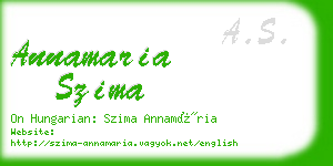 annamaria szima business card